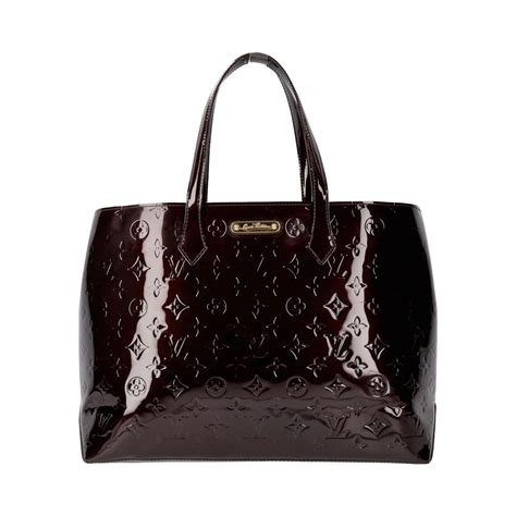 LOUIS VUITTON Vernis Wilshire MM Amarante .